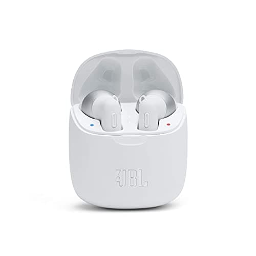 JBL Tune 225TWS True Wireless Earbud Headphones - JBL Pure Bass Sound, Bluetooth, 25H Battery, Dual Connect, Native Voice Assistant (White) (Renewed)