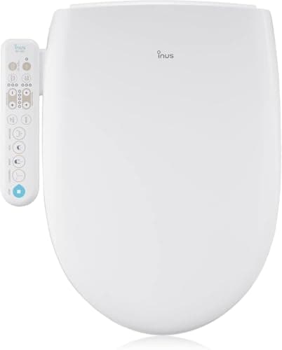 Inus N21 Electric Heated Bidet Toilet Seat Elongated, Warm Water, Smart Heated Water Luxury Bidet Toilet Seat with Kids Mode, Self Cleaning Nozzle, Tankless, Smart Touch Panel & Temperature Control