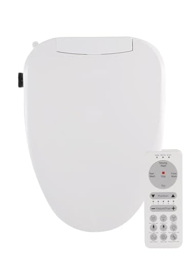 Bidet Toilet Seat,Smart Toilet Seat with Remote Control,Electric Heated Seat,Warm Water Washing,Warm Air Dryer and Multiple Spray Modes for Women Men Pregnant or Elderly People,Elongated 8