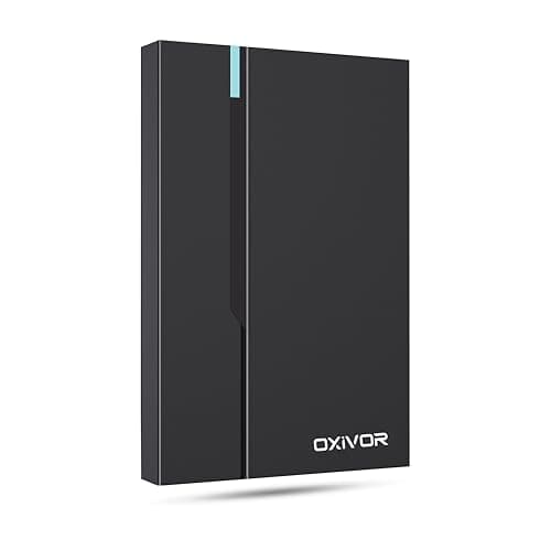 OXIVOR 500GB External Hard Drive Portable 2.5" Ultra Slim Hard Drive HDD-USB 3.0 for PC, Mac, PS4, Desktop, Xbox, Gaming - Rapid Data Transfer (Black)