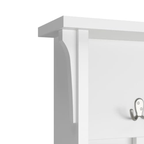 Bush Home Salinas Hall Tree with Shoe Storage Bench in Shiplap Gray and Pure White, Multi-Purpose Home Organizer, Entryway Solution with Seating and Hooks 8