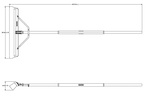 Harper 24 Inch Indoor Smooth-Surface Push Broom with Flagged Bristles for Sand, Saw Dust, Wood Shavings and Pet Hair in Garages, Warehouses, and Workshops 7