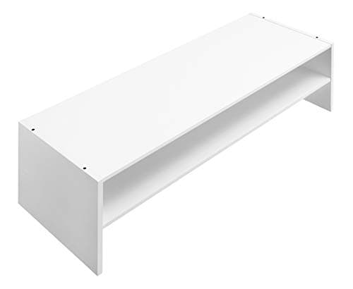 Whitmor Stackable 31" Extra Wide 2-Shelf Storage Organizer, White 7