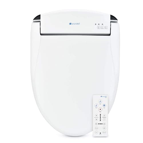 Brondell Swash SE600 Bidet Toilet Seat, Fits Elongated Toilets, White - Oscillating Stainless-Steel Nozzle, Warm Air Dryer, Ambient Nightlight