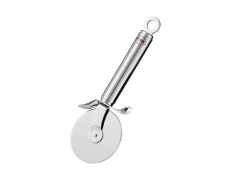 Rösle 12718 Stainless Steel Round-Handle Pizza Cutter Wheel with Thumb Leverage 7.9 in.