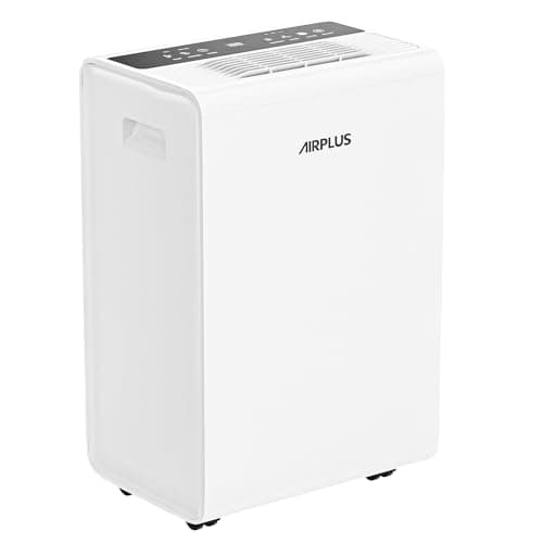 AIRPLUS 3,500 Sq.Ft 50 Pint Dehumidifier for Basements, (4 Smart Modes) Quiet Dehumidifiers for Bedroom & Home with Drain Hose, Auto Shut Off/24 Hr Timer/0.66 Gallon Water Tank