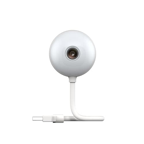 Luna Small Indoor Camera, 2.4GHz Wi-Fi, Color Night Vision, Spotlight, Smart GenAI Alerts, Flexible 6 in USB Short Cord, Compact Room Cameras for Home Security, Easy Install