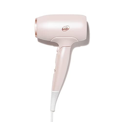 T3 Afar Lightweight Travel-Size Hair Dryer with Auto Dual Voltage, Folding Handle, Fast Drying, Lightweight and Ergonomic, Frizz Smoothing, Multiple Heat and Speed Combinations