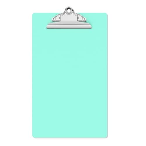 Macroclo Legal Size Clipboard, Teal Plastic 8.5 x 14 Clip Board for Lawers, Heavy Duty Butterfly Clip, 9 x 15 in, Office & School Supply