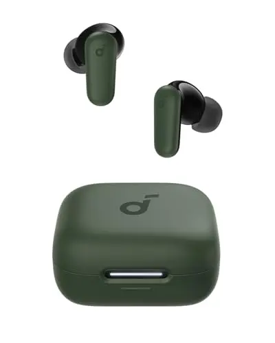 Soundcore P30i by Anker Noise Cancelling Earbuds, Strong and Smart Noise Cancelling, Powerful Bass, 45H Playtime, 2-in-1 Case and Phone Stand, IP54, Wireless Earbuds, Bluetooth 5.4 (Green)