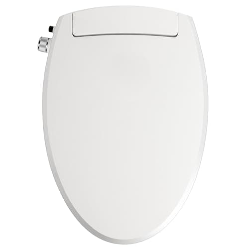 Clirass Bidet Toilet Seat Elongated Bidet Seat with Slow-Close, Non-Electric Bidet seat with Dual Nozzles, Fit Elongated Toilet Seat, Water Pressure Control，Easy to Install