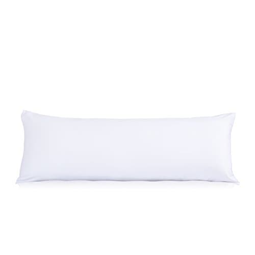 Evolive Ultra Soft Microfiber Body Pillow Cover/Pillowcases 21"x54" with Hidden Zipper Closure (21"x54" Body Pillow Cover, White)
