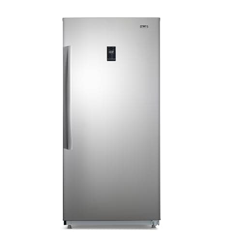 Newair Upright Freezer | 13.8 Cu. Ft., Garage-Ready Stand Up Freezer with Digital Controls, Auto Defrost, Fast Freeze Mode & LED Lighting | Stainless Steel 13