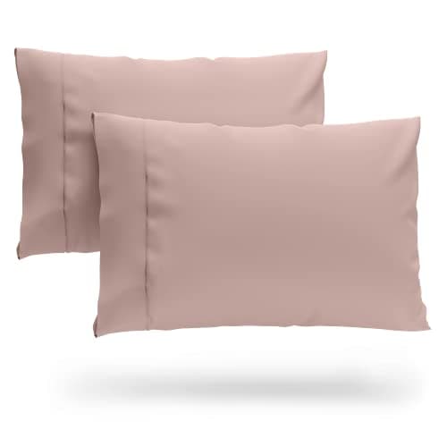 Cosy House Collection Premium Rayon Derived from Bamboo Pillowcase Set of 2 - Ultra Soft, Cooling & Breathable Bedding (Standard/Queen, Taupe)