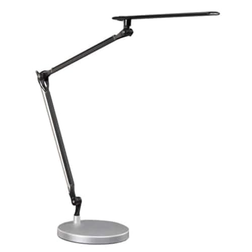 UPLIFTDESK E7 LED Desk Lamp - Adjustable 3 Color Modes, Dimmable Home Office Desk Light for Standing Desk, Dual Monitors, Aluminum Task Lamp (Silver Base)