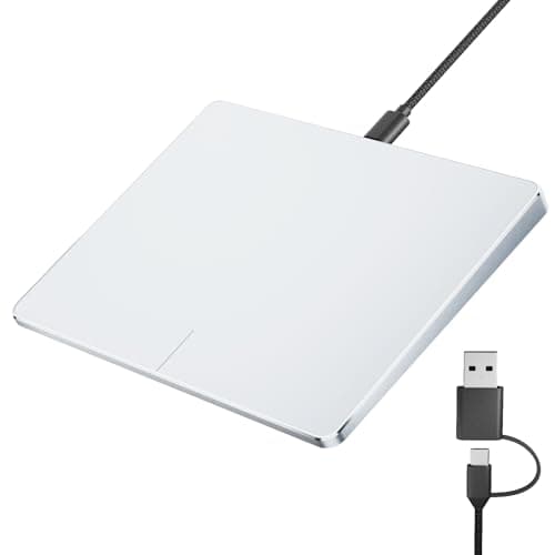 ProtoArc Wired Trackpad for Mac, High Precision T1-A Touchpad for Mac, USB Slim Touchpad Mouse with Multi-Touch Navigation for MacBook Air/MacBook Pro/iMac/Mac Mini, Silver