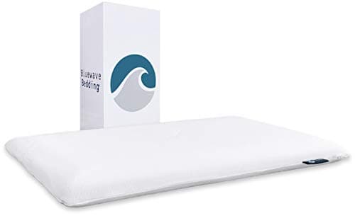 Bluewave Bedding Ultra Slim Gel Memory Foam Pillow for Stomach and Back Sleepers - Thin, Flat Design for Cervical Neck Alignment and Deeper Sleep (2.75-Inches Height, King Size)