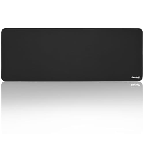 cimetech Gaming Mouse Pad XXL - Boost Your Gaming Performance and Comfort, Superfine Fiber Desktop Extended Large MousePads Waterproof Keyboard Desk Mat with Non-Slip Base - Black 9