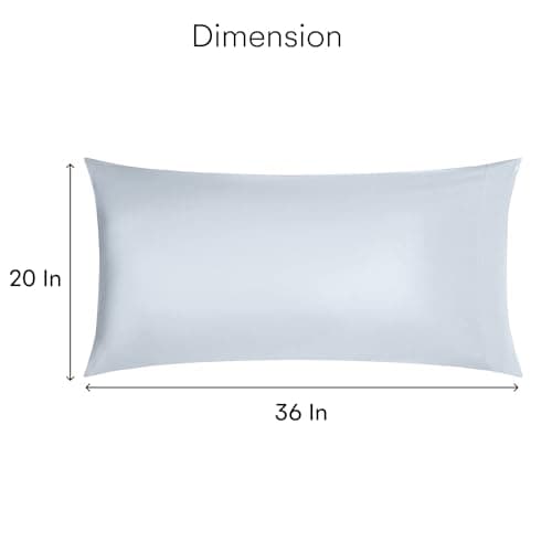 Silvon Anti-Acne Silver Infused Premium Pillowcase - Smart Fabric Eliminates 99.97% of Odor and Acne-Causing Bacteria - Breathable and Ultra Soft Supima Cotton Pillowcase (King,Sky/Blue) 5