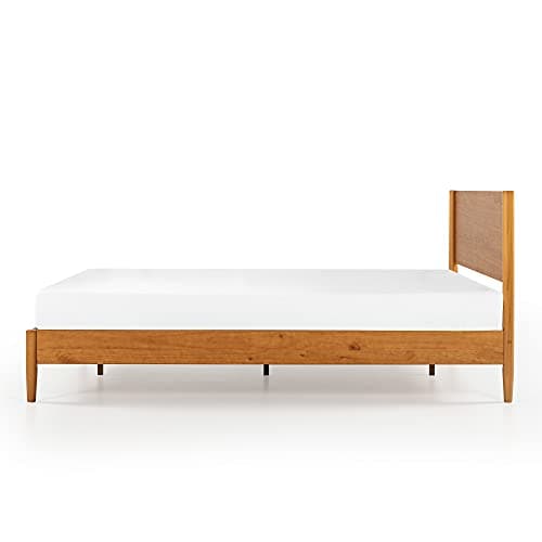 Zinus Allen Mid Century Wood Platform Bed Frame, Solid Wood Foundation, Wood Slat Support, No Box Spring Needed, Easy Assembly, Queen 12