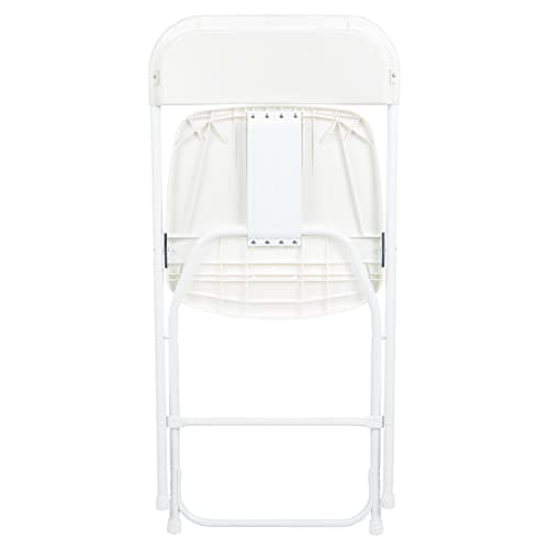 Flash Furniture Hercules Set of 10 Indoor/Outdoor Heavy-Duty Plastic Folding Chairs, Foldable Commercial Stacking Chairs with 650-lb. Static Weight Capacity, White 15