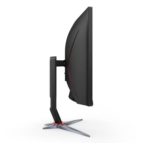 AOC CU34G2X 34" Curved Frameless Immersive Gaming Monitor, UltraWide QHD 3440x1440, VA Panel, 1ms 144Hz Adaptive-Sync, Height Adjustable, 3-Yr Zero Dead Pixels, Black/Red 8