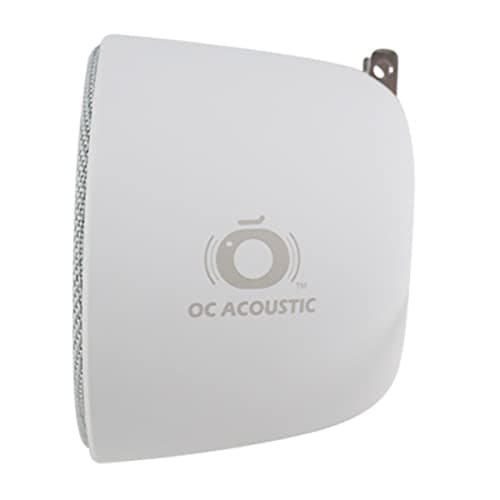 OC Acoustic Newport Plug-in Outlet Speaker with Bluetooth 5.1 and Built-in USB Type-A Charging Port (Light Gray/White) 7