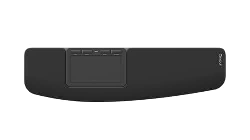 Contour Touch: Wireless Bluetooth Ergonomic Touchpad for Windows 10 & 11, Multi Touch & High Precision Glass Trackpad, Click Anywhere, 4 Programmable Shortcut Keys, Full Size Wrist Rest