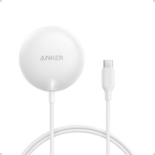Anker Zolo Magnetic Wireless Charger, Qi2 Certified 15W MagSafe-Compatible Wireless Charging Pad, for iPhone 17/16/15/14/13/12 Series, AirPods, and More (Not for Pixel, Adapter Not Included)