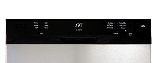 SPT SD-6501SS 24″-wide Built-In Stainless Steel Tall Tub Dishwasher with ENERGY STAR, Heated Drying, 6 Wash Programs and 14 Plate Settings – Stainless 7