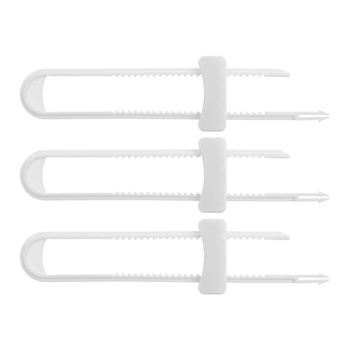 Dreambaby Sliding Cabinet Locks - Child Proof Cabinet Latches - For Kitchen, Bathroom Storage Doors Handles & Knobs - Suitable for Round & D-Shaped Handles - 3 Pack - White - Model L183