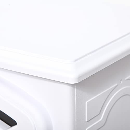 HOMCOM 22" Free Standing Electric Fireplace Stove with Door, Fire Place Heater with Realistic Flame Effect, Overheat Safety Protection, 750W / 1500W, White 8