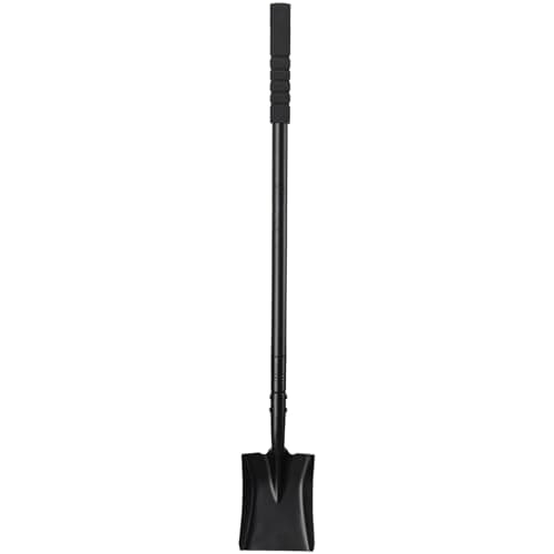 Small Square Shovel 43.3Inches Small Shovel with Metal Handle Garden Tool for Camping Farming Gardening Digging, Black