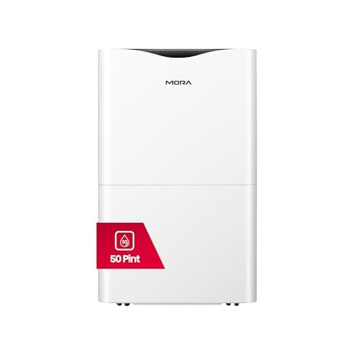 Mora Mora by Hisense 50 Pint Dehumidifier, for Space upto 4,500 Sq. Ft at Home, in Basements and Large Rooms, Energy Star, Quiet Operation,Filter Indicator with Washable Filter, 2 Years Warranty