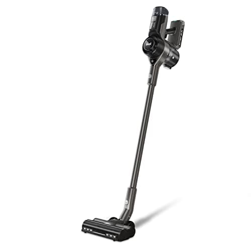 LEVOIT Vacuum Cleaner, Intelligent Powerful Suction Stick Vaccum with Auto Mode, Deep-Clean Carpets, Hard Floors, Large Particles, Long Runtime, HEPA Filters, Black Grey