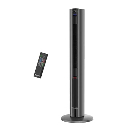 Lasko Oscillating All Season Tower Fan and Space Heater in One for Home with Adjustable Thermostat, Overheat Protection, 4 Fan Speeds, 3 Heat Settings and Remote, 42 Inches, 1500W, Gray, FH515