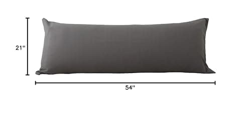 EVOLIVE Ultra Soft Microfiber Body Pillow Cover/Pillowcases 21"x54" with Hidden Zipper Closure (21"x54" Body Pillow Cover, Charcoal Grey) 10