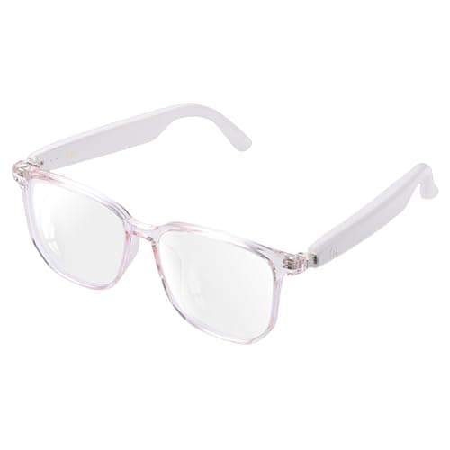 Tulbeys Smart Glasses for Women, Blue Light Filtering Lenses，Bluetooth 5.3, Audio & Mic, Intelligent Touch,Open-Ear Clear Sound Audio Glasses with Bluetooth, Ultralight Comfortable Design for Working.