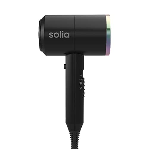 Solia Hair Dryer with Concentrator & Concentrator Comb, 1400W Ionic Blow Dryer, Constant Temperature Prevents Damage, Lightweight Portable Hairdryer (Rose Gold)