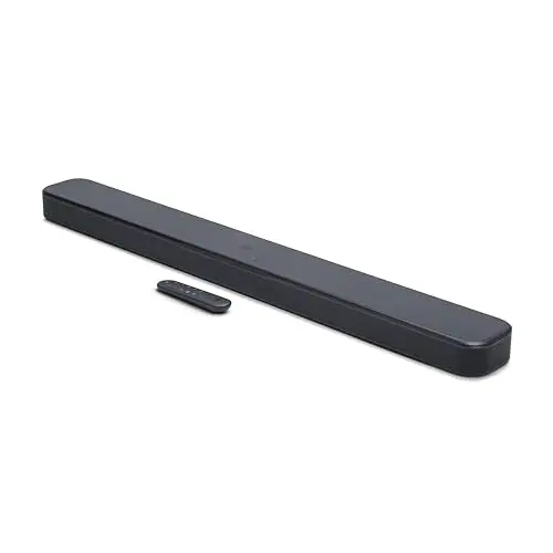 JBL Bar 300MK2-5.0 Channel All-in-one soundbar with Dolby Atmos, MultiBeam 3.0 & PureVoice 2.0, Easy Sound Calibration, JBL ONE App and Works with Voice Assistant-Enabled Speakers (Black)