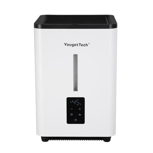 YougetTech Evaporative Humidifiers for Bedroom Large Room|1.55Gallons|20W evaporative cool mist humidifier|7 Speed | MAX Output 1000 ml/h | Auto Humid | Top Filling