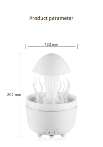 AOOFCMLLC 300ml Cute Diffuser Jellyfish Humidifier with 7 Changing Colors LED Lights, Rain Cloud Diffuser for Home Bedroom Office 7