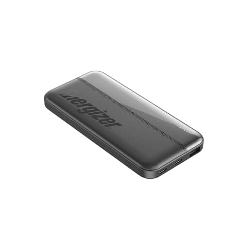 Energizer 10000mAh Portable Charger Power Bank with Dual USB-C & USB-A, Slim Travel External Battery Pack for iPhone 16/15/14/13/12, Samsung Galaxy S22/S21, Google Pixel, iPad & More_UE10050C