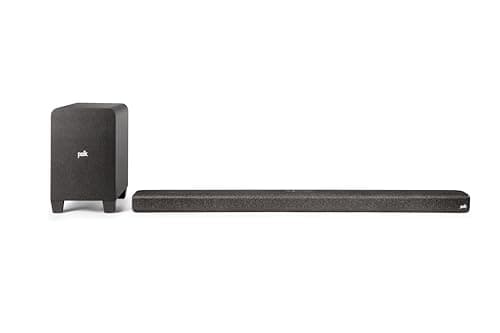 Polk Audio Signa S4D Dolby Atmos 3.1.2 Sound Bar System (Online Exclusive Finish), Wireless Subwoofer, Exclusive VoiceAdjust & BassAdjust Technology, Bluetooth, HDMI eARC, Supports 8K, 4K & HD TVs