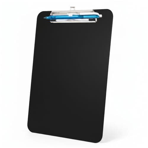 TFDLCG zm Clipboard with Pen Holder,Nursing Clipboard A4 Standard Letter Size,Plastic Clip Boards 8.5x11 Heavy Duty,Hanging Clipboards for Women Kids Students School Office Home,Black