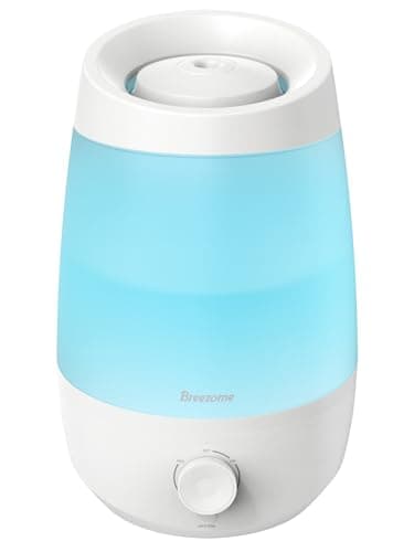 BREEZOME Humidifiers for Bedroom, 2.5L Humidifiers for home, 250ml/h Mist Output, 25hrs Essential Oil Diffuser, Auto Shut-Off, 25dB Ultra-Quiet Operation for Nurseries and Indoor Plants, White