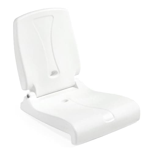Step2 Foldable Adult Flip Seat, Portable Outdoor Chair for Poolside, Tailgating, Camping, Picnic Chair, Provides Back Support When Sitting on Ground, White