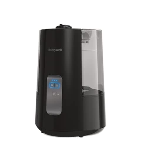 Honeywell Dual Comfort Cool + Warm Mist humidifier. Humidifier for Bedroom, Office, Living Room and Home. Provides Temporary Relief from Dry air discomforts - Black, HWC775B