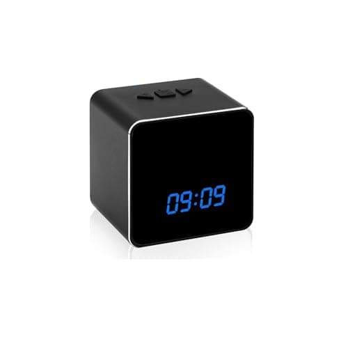 Small Security Camera Indoor for Home, Pets Cat Dog Camera, Indoor Cameras with Clock, Nanny Camera with Night Vision and Motion Detection