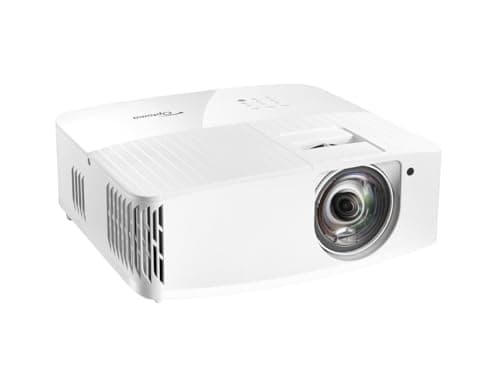 Optoma UHD35STx Short Throw True 4K UHD Gaming and Home Entertainment Projector 3,600 Lumens 240Hz Refresh Rate and Ultra-Low 4ms Response Time